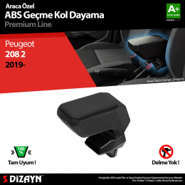 S-Dizayn Peugeot 208 2 Kol Dayama Kolçak Geçmeli ABS Siyah 2019 Üzeri A+Kalite