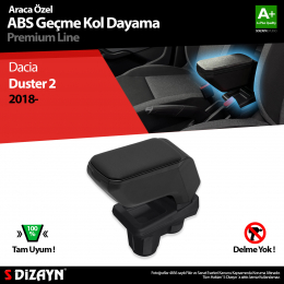 S-Dizayn Dacia Duster 2 Kol Dayama Kolçak Geçmeli ABS Siyah 2018 Üzeri A+Kalite