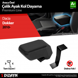 S-Dizayn Dacia Dokker Kol Dayama Kolçak Çelik Ayaklı ABS Siyah 2010 Üzeri A+Kalite