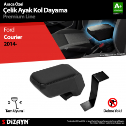 S-Dizayn Ford Courier Kol Dayama Kolçak Çelik Ayaklı ABS Siyah 2014-2022 A+Kalite