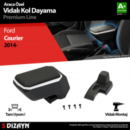 S-Dizayn Ford Courier Kol Dayama Kolçak ABS Vidalı Gri 2014-2022 A+Kalite