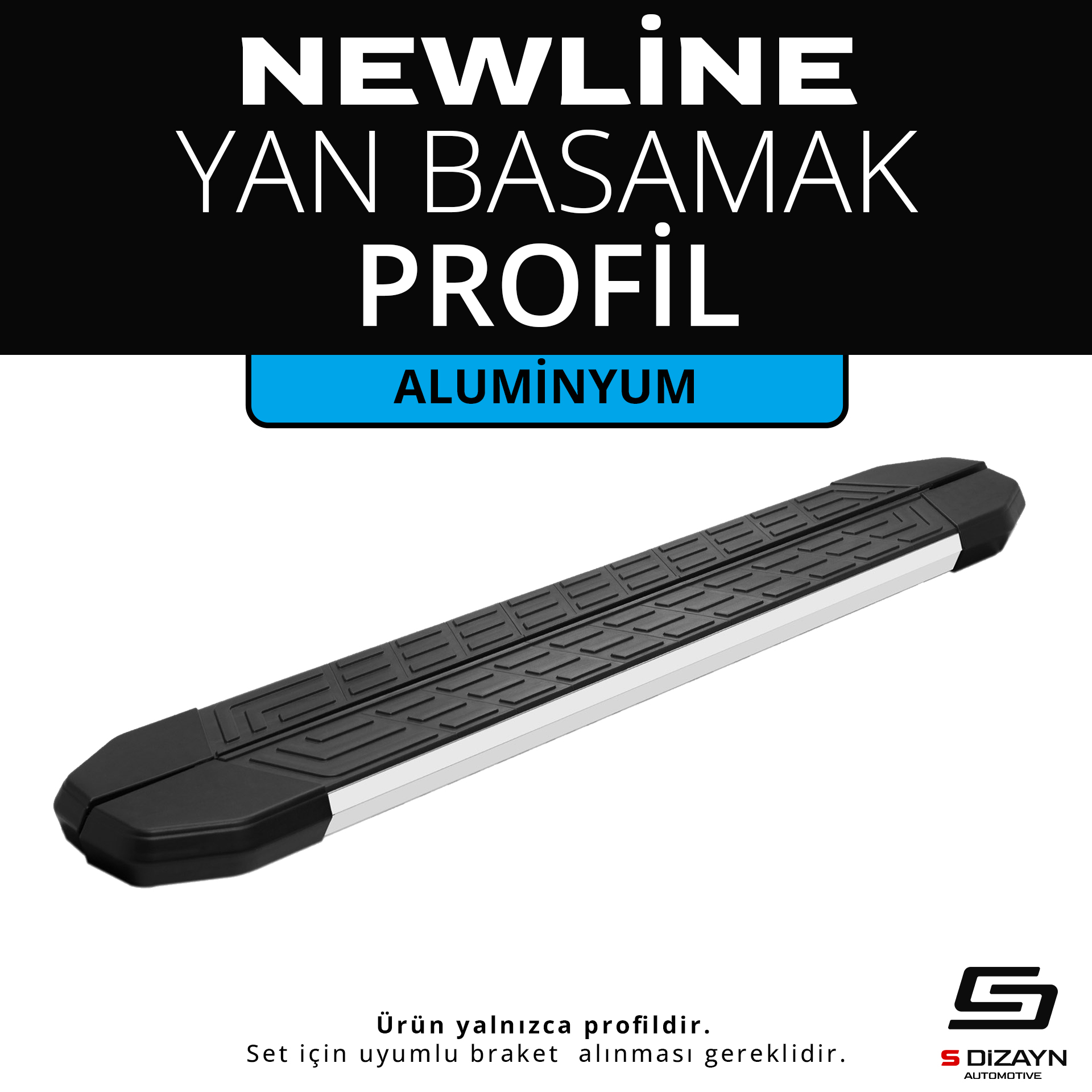 NewLine Aluminyum Yan Basamak Profil 239 Cm 1