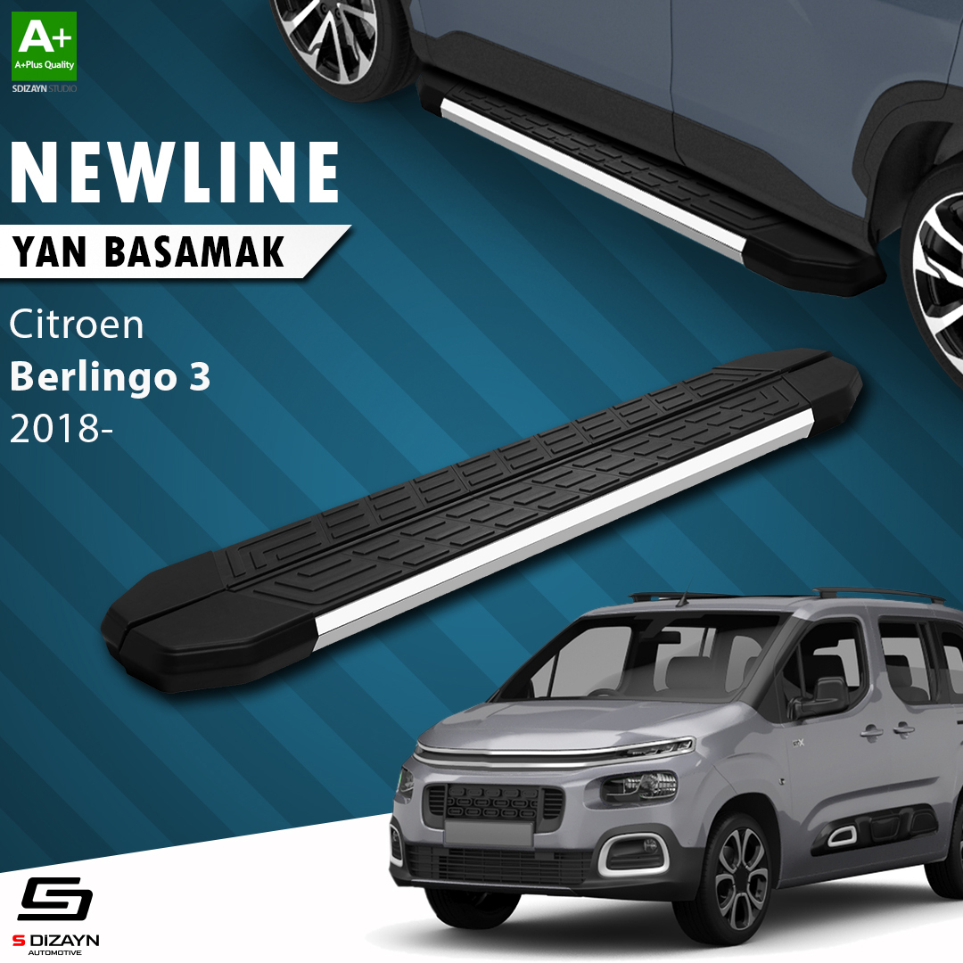 S-Dizayn Citroen Berlingo 3 NewLine Krom Yan Basamak 203 Cm 2018 Üzeri A+ Kalite 1