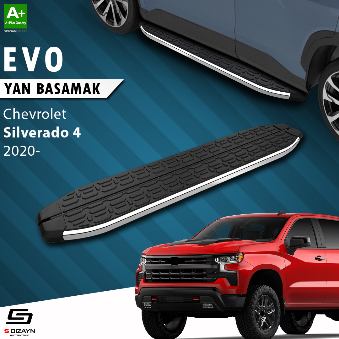 Chevrolet Silverado 4 Evo Chrome Side Step 213 Cm 2020 After 1