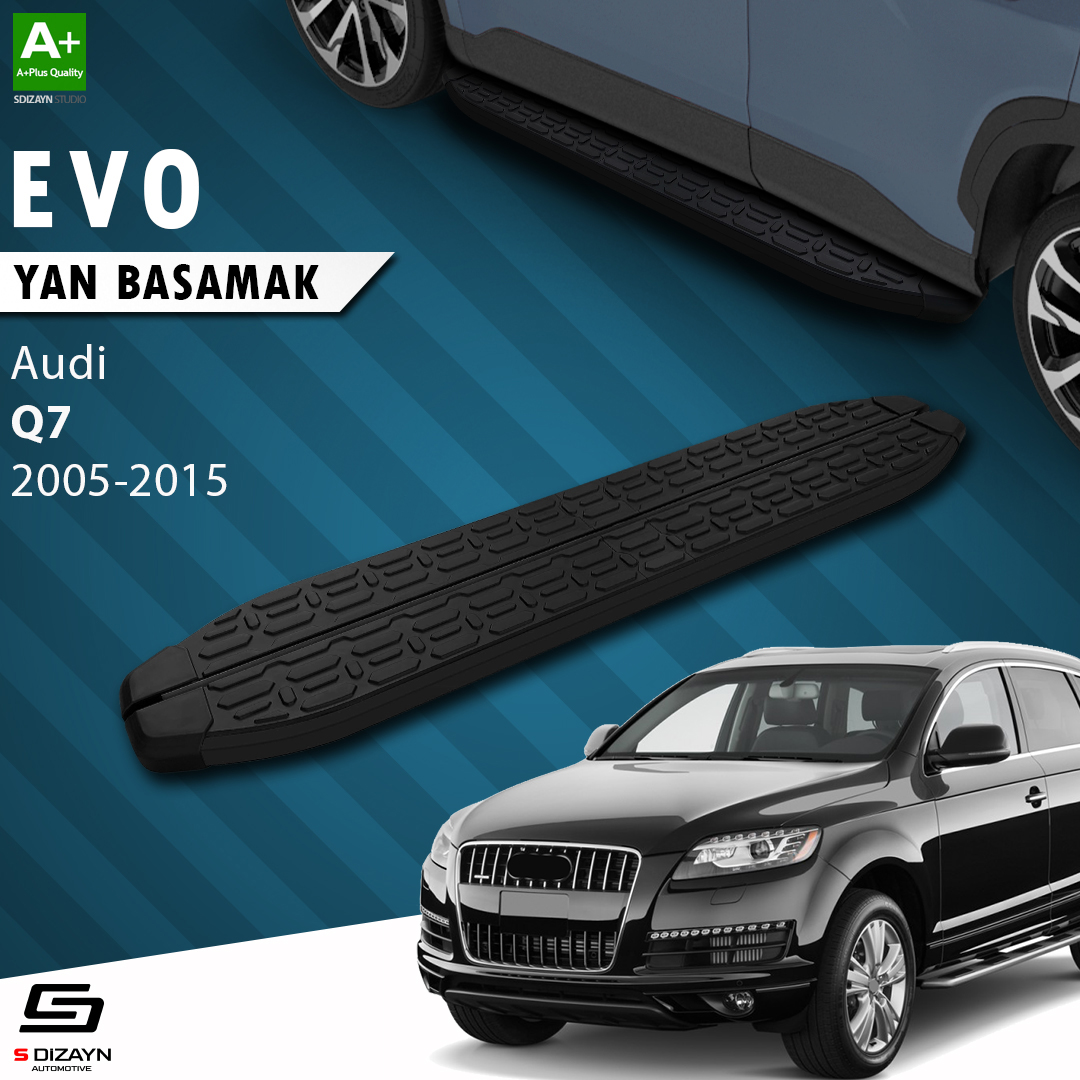 Audi Q7 Evo Black Side Step 213 Cm 2005-2015 1