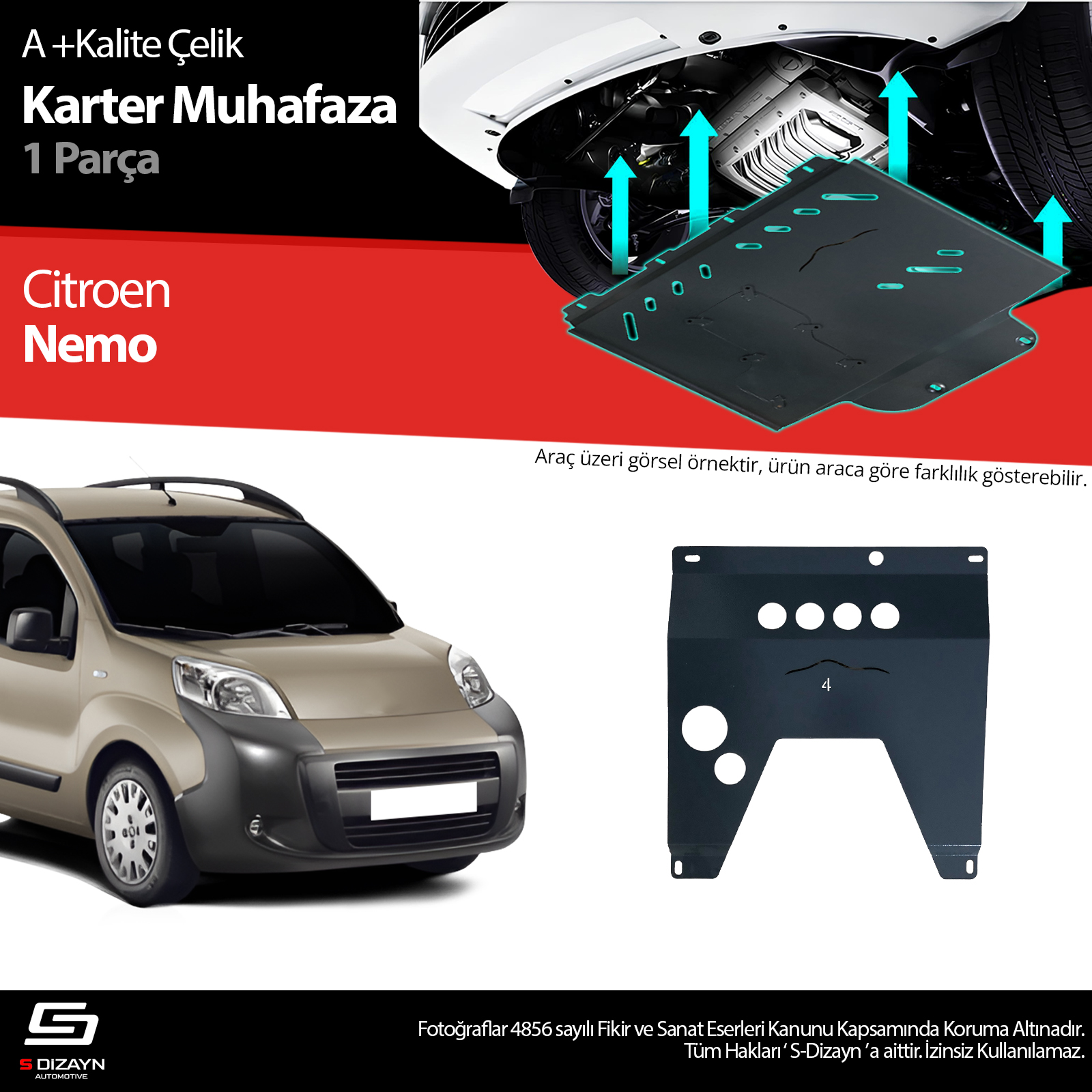 Citroen Nemo Çelik Karter Muhafaza 2008-2017 A+ Kalite 1