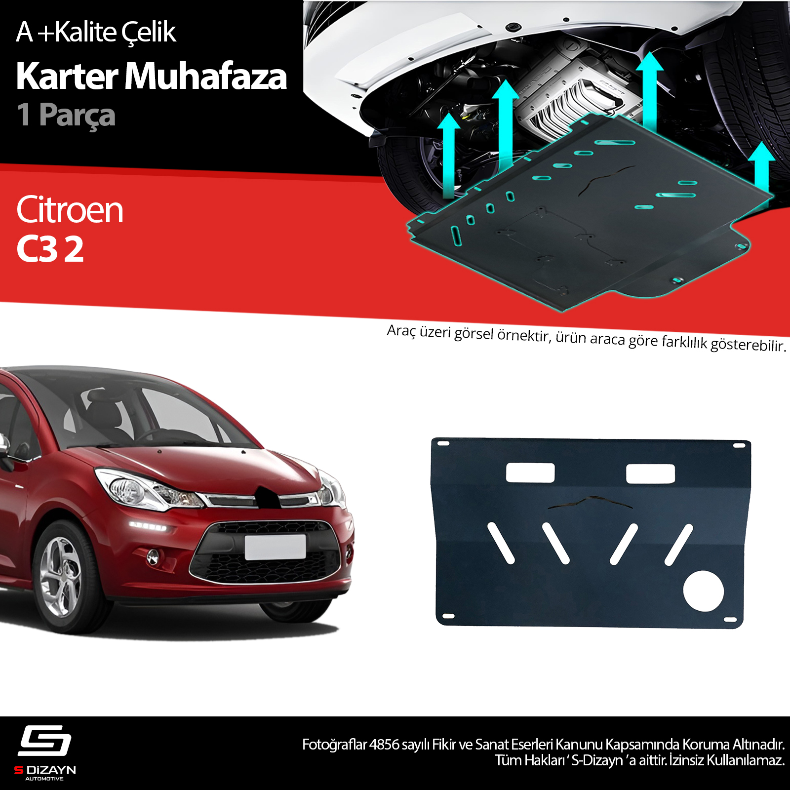 Citroen C3 Çelik Karter Muhafaza 2009-2016 A+ Kalite 1