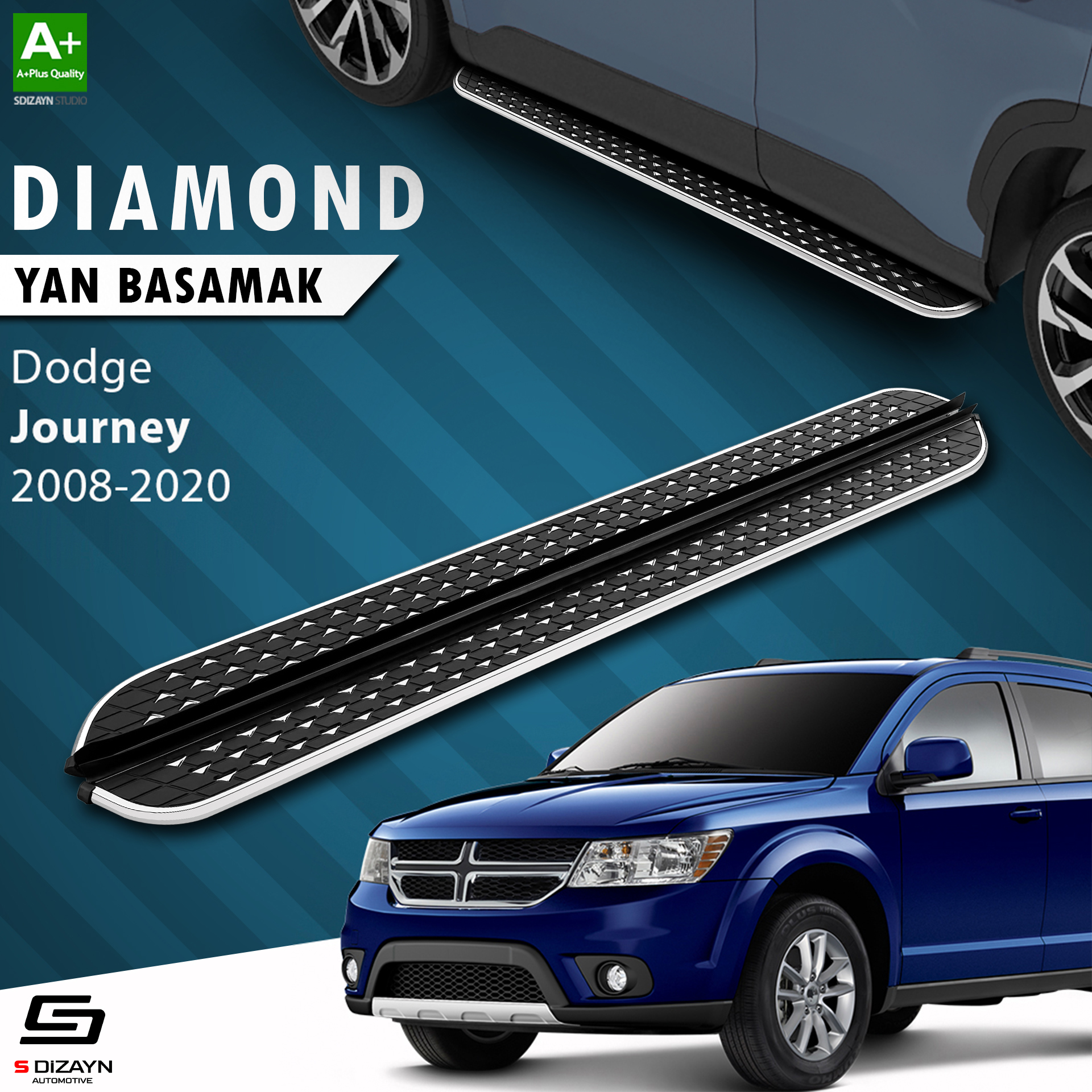 Dodge Journey Diamond Chrome Side Step 183 Cm 2008-2020 1