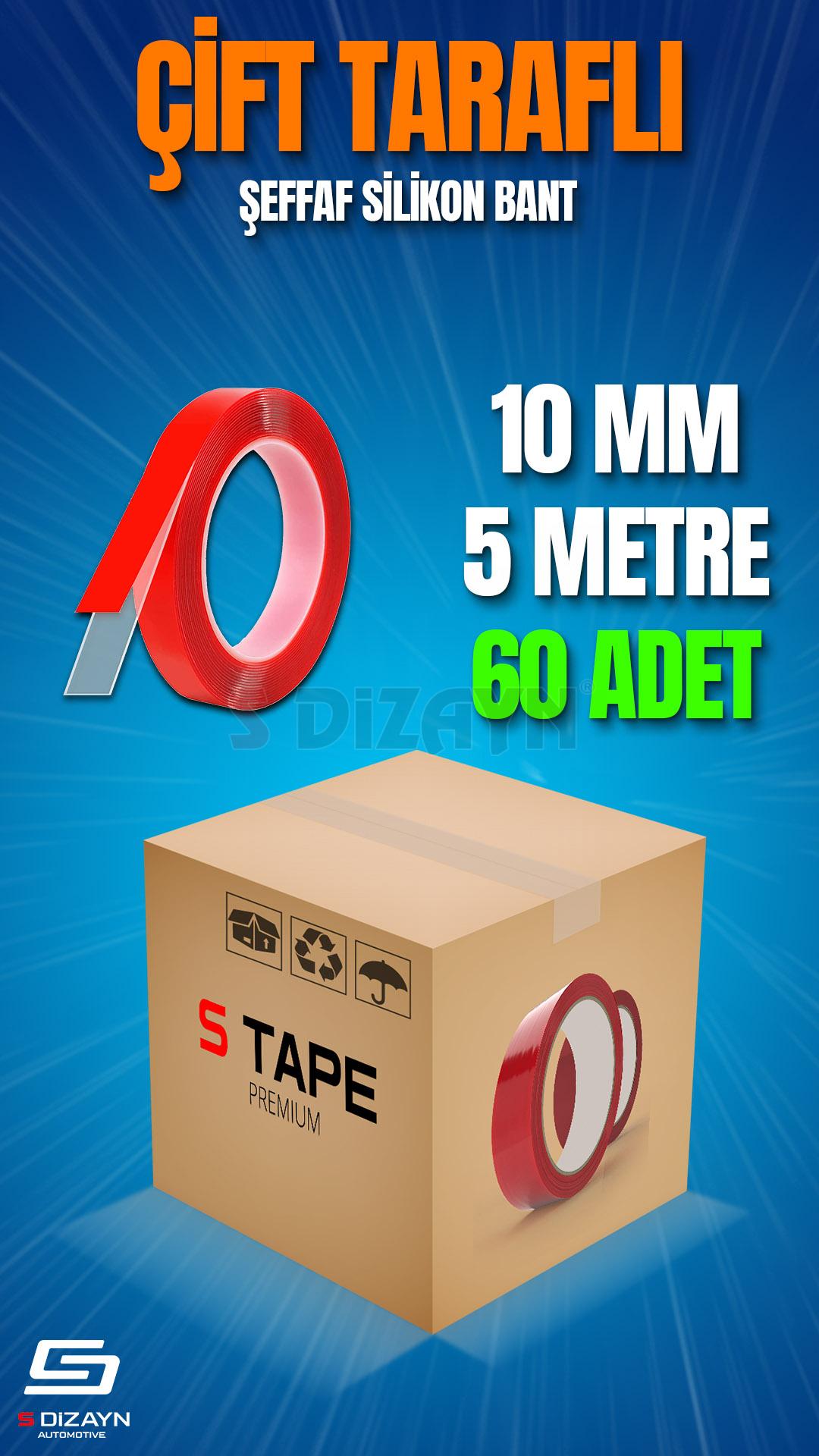 Double Sided Tape 10mm x 5 Metre Transparent Silicone VHB Tape 60-pack Parcel A+ Quality 1