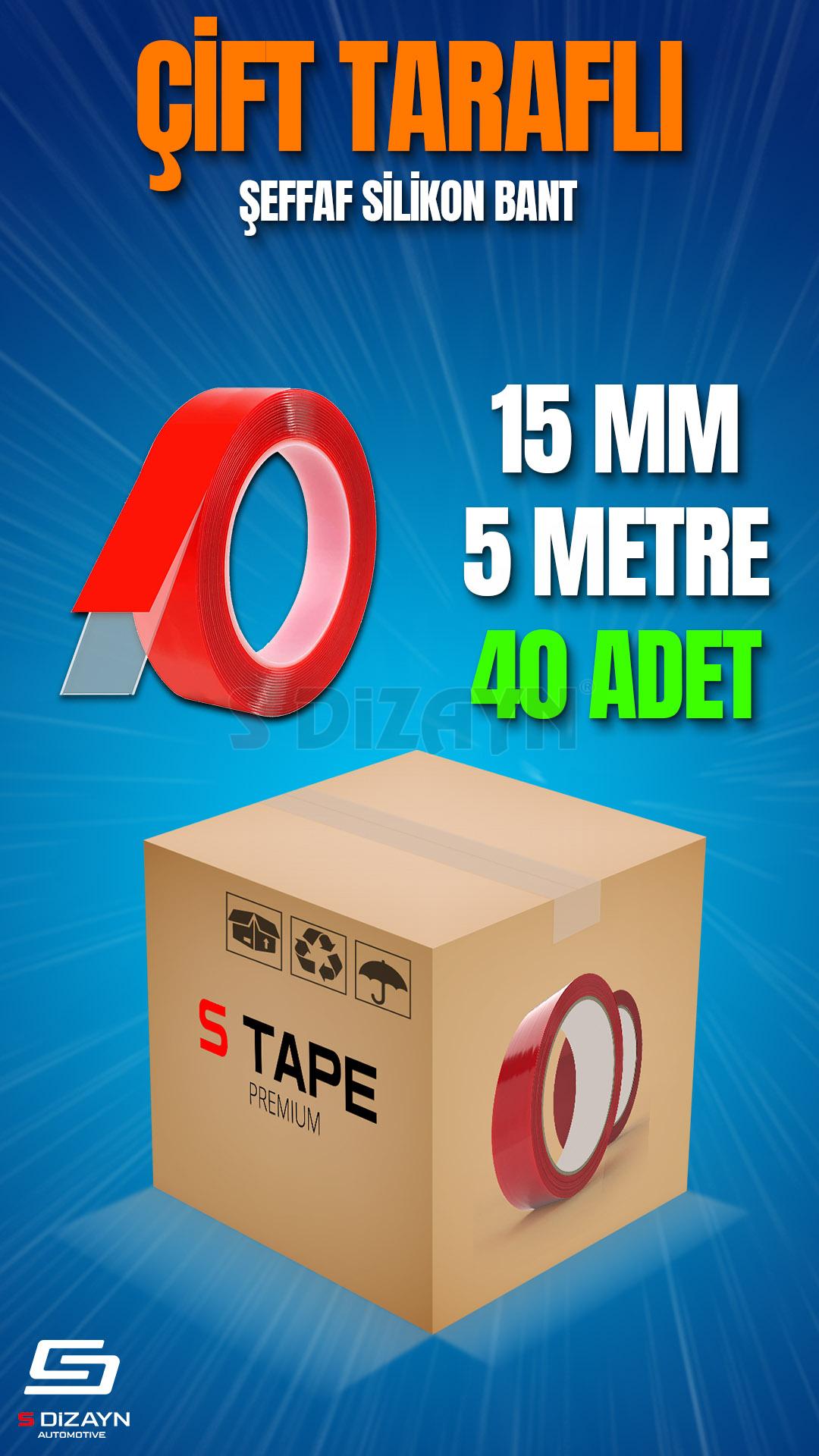 Double Sided Tape 15mm x 5 Metre Transparent Silicone VHB Tape 40-pack Parcel A+ Quality 1