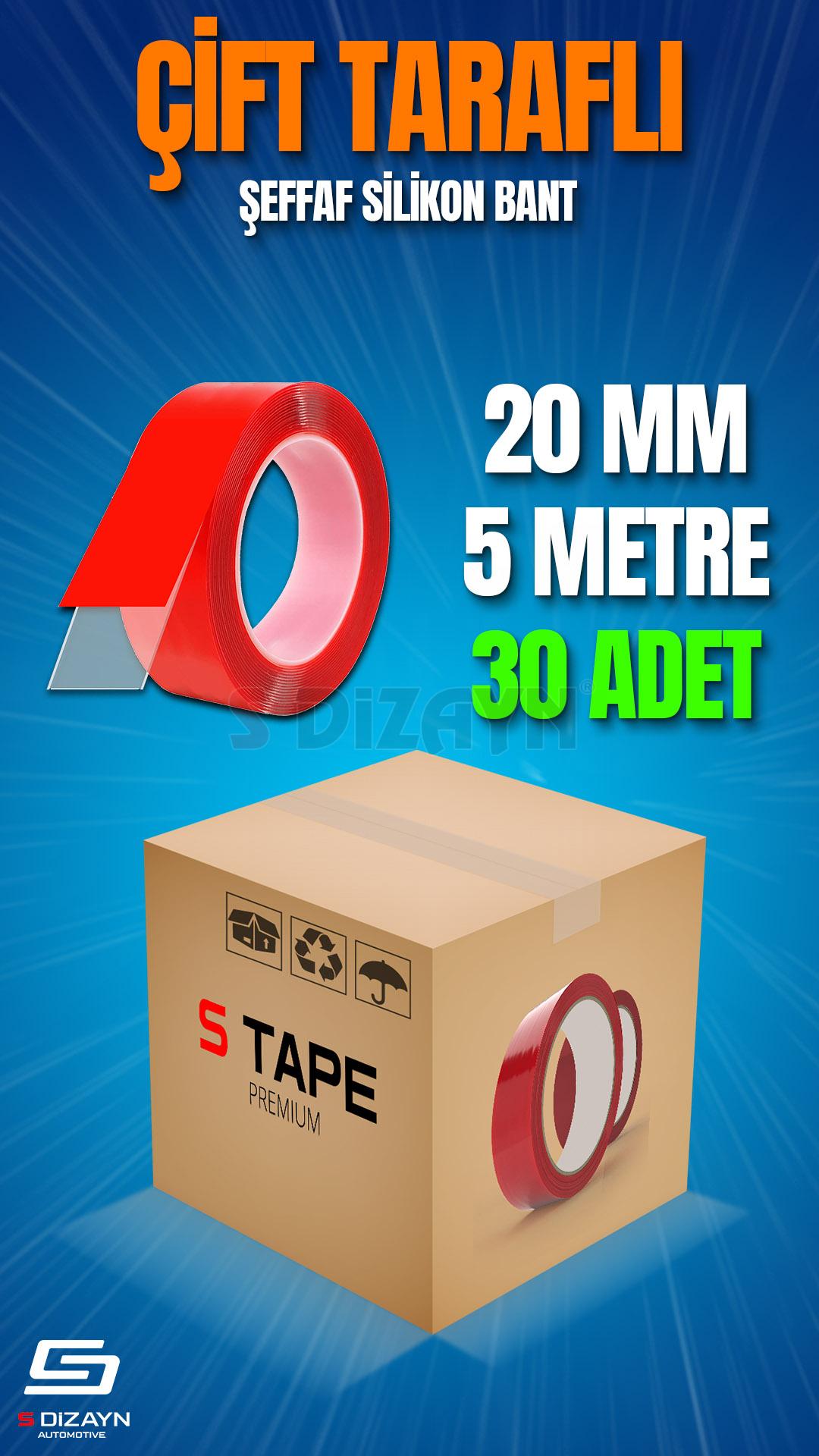 Double Sided Tape 20mm x 5 Metre Transparent Silicone VHB Tape 30-pack Parcel A+ Quality 1