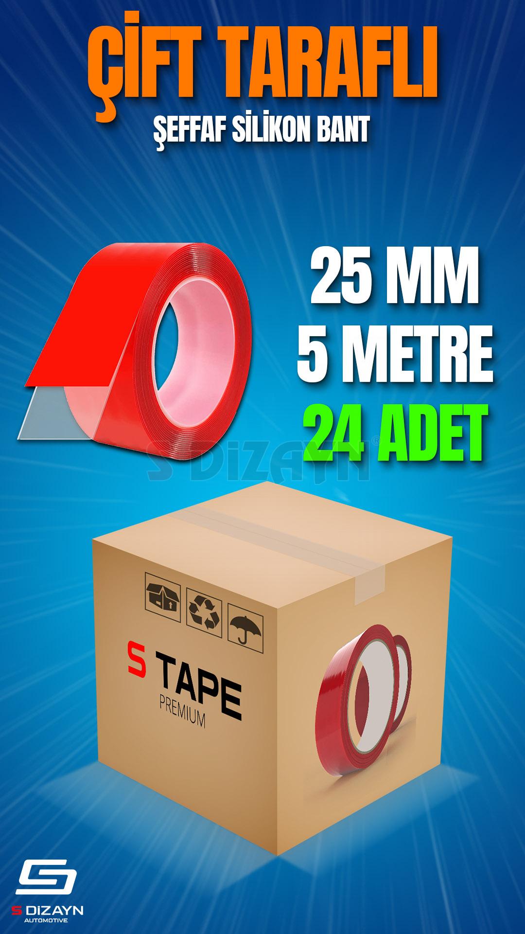 Double Sided Tape 25mm x 5 Metre Transparent Silicone VHB Tape 24-pack Parcel A+ Quality 1