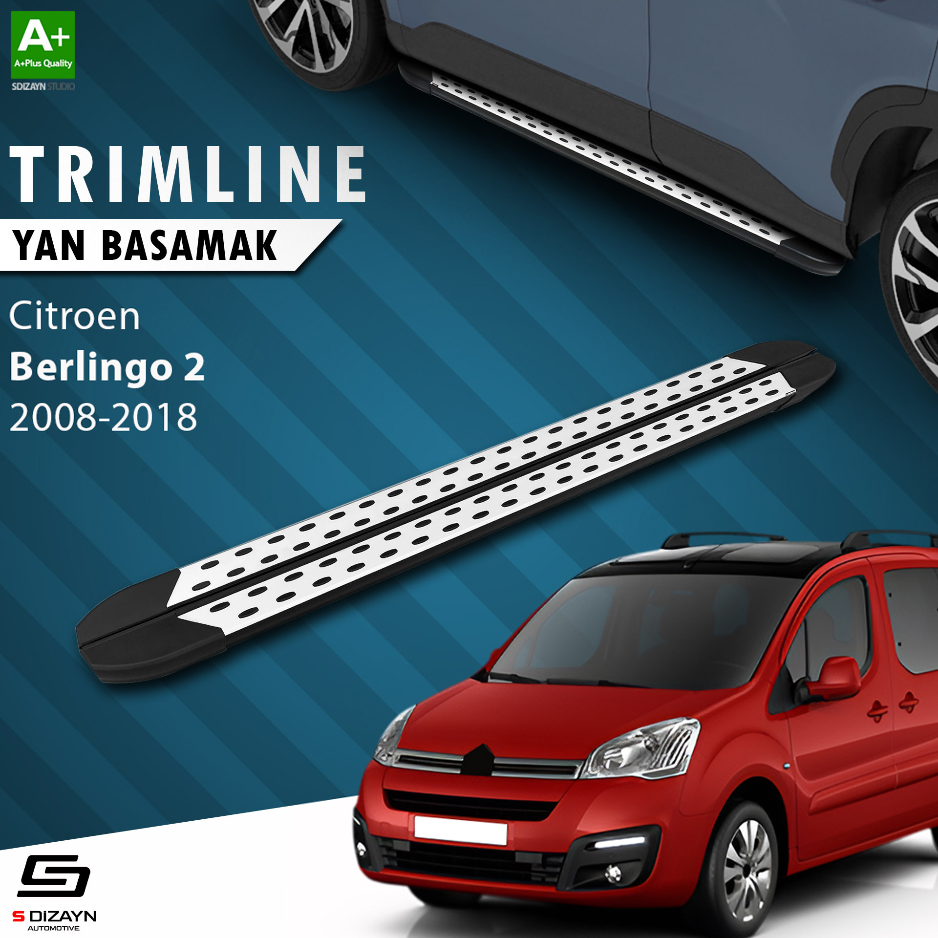 Citroen Berlingo 2 TrimLine Gri Yan Basamak 196 Cm 2008-2018 1