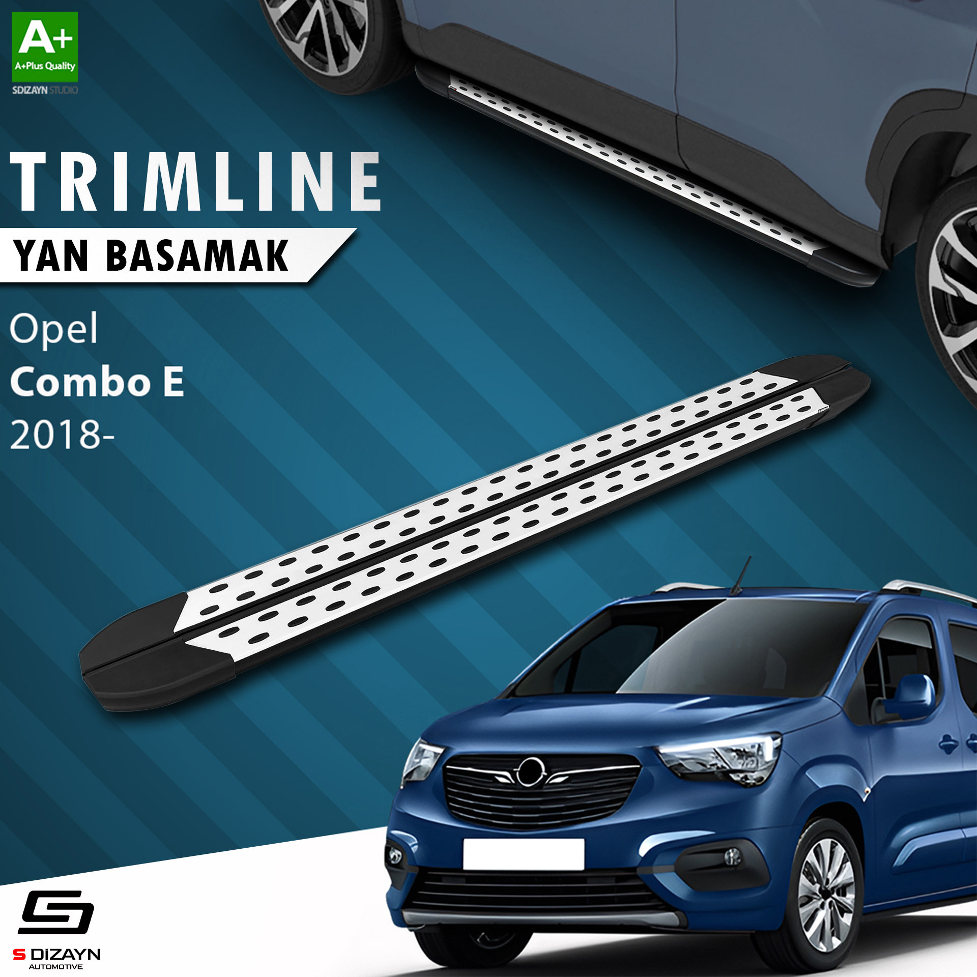 Opel Combo E Uzun Şase TrimLine Gri Yan Basamak 220 Cm 2018 Üzeri 1