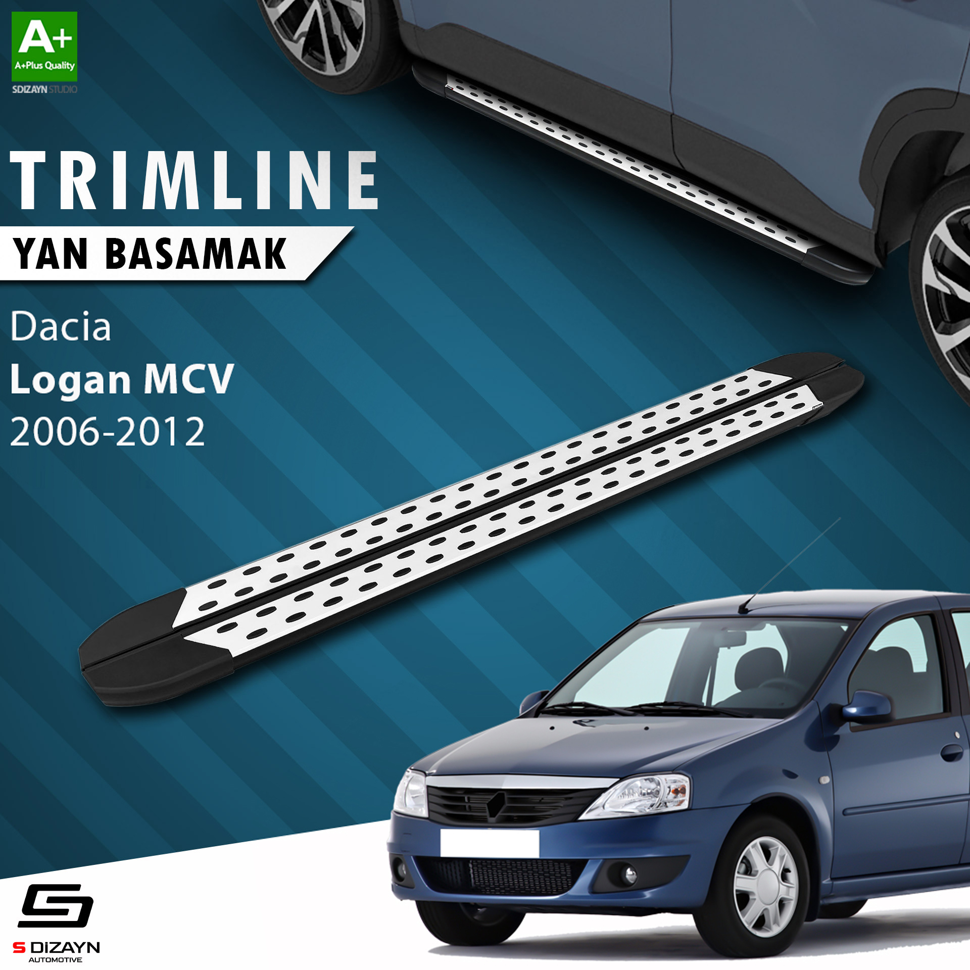 Dacia Logan MCV TrimLine Gri Yan Basamak 220 Cm 2006-2012 1