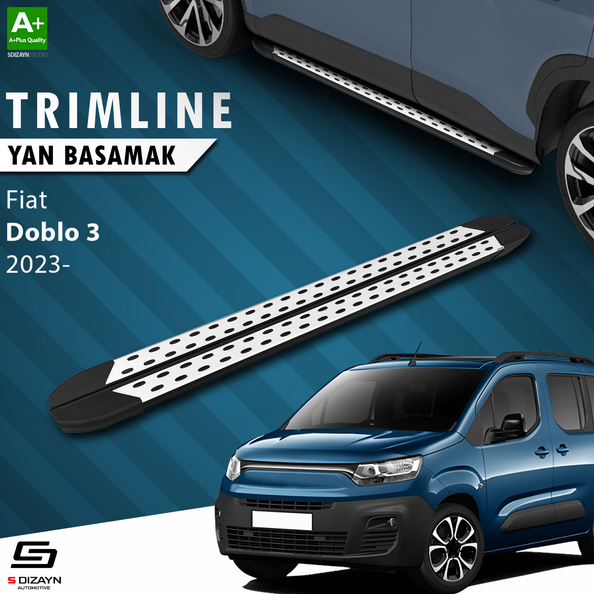 Fiat Doblo 3 TrimLine Gri Yan Basamak 202 Cm 2023 Üzeri 1