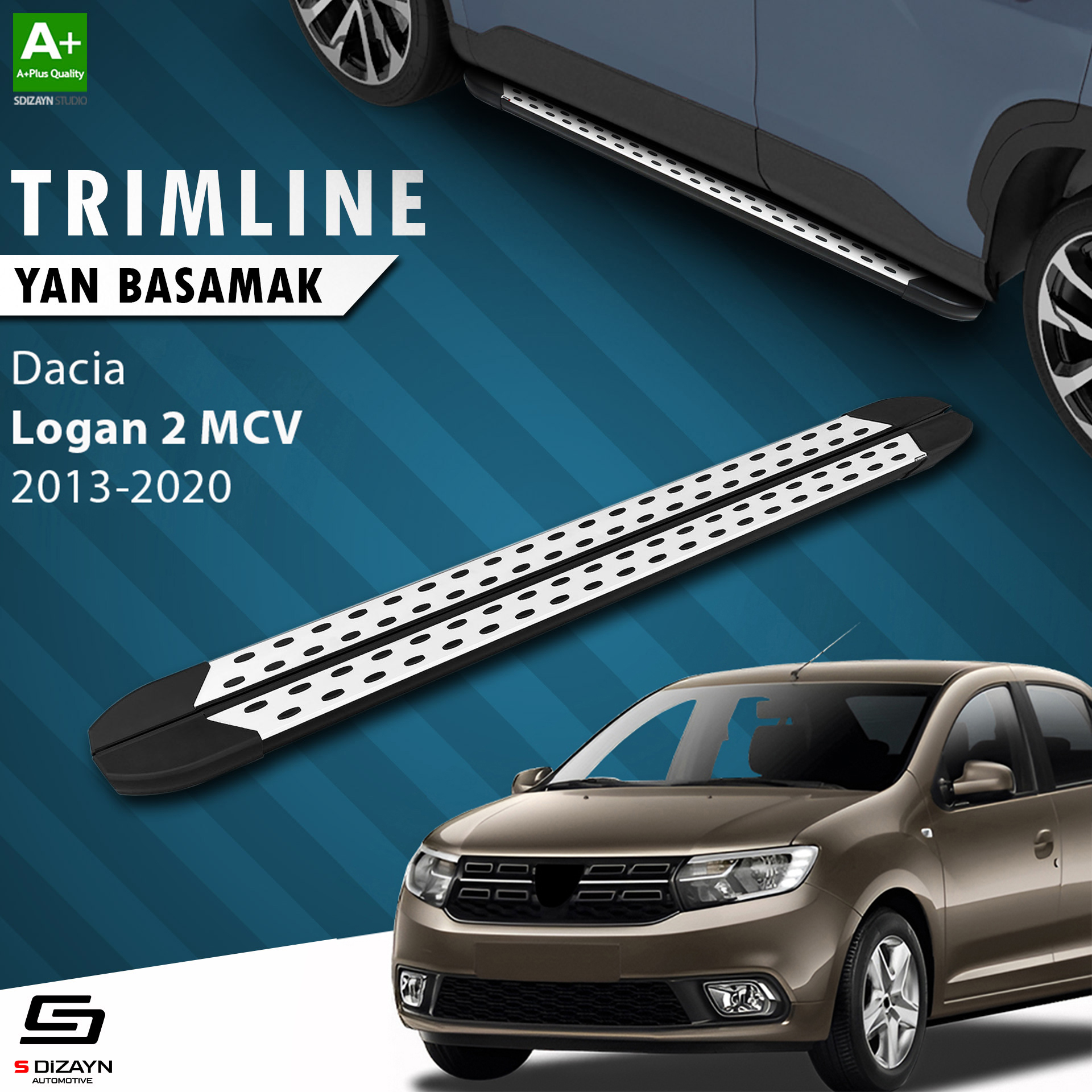 Dacia Logan 2 MCV TrimLine Gri Yan Basamak 186 Cm 2013-2020 1