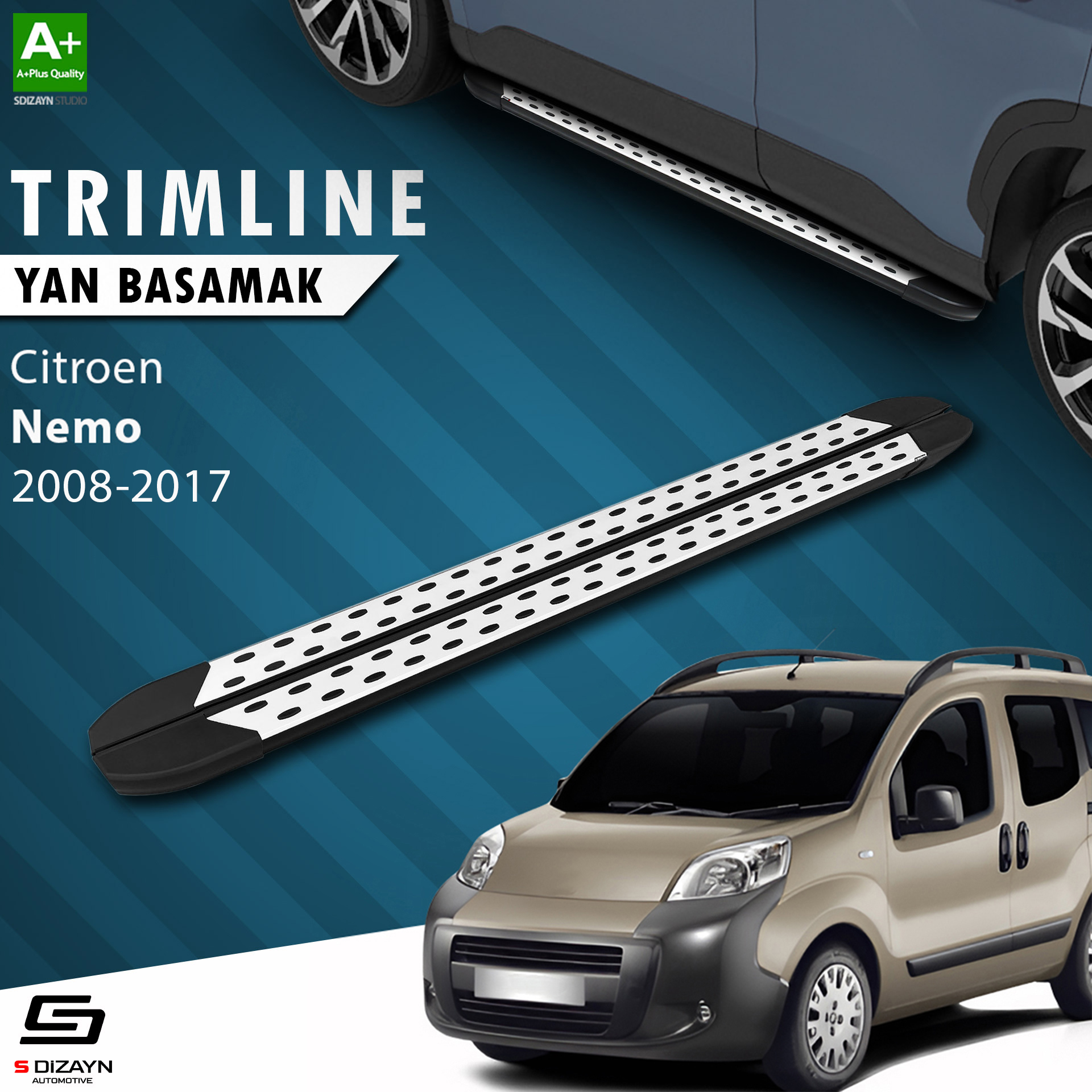 Citroen Nemo TrimLine Gri Yan Basamak 177 Cm 2008-2017 1