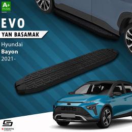 S-Dizayn Hyundai Bayon Evo Siyah Yan Basamak 173 Cm 2021 Üzeri