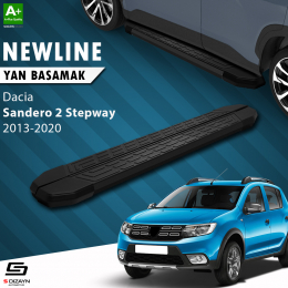S-Dizayn Dacia Sandero 2 Stepway NewLine Siyah Yan Basamak 173 Cm 2013-2020