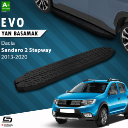S-Dizayn Dacia Sandero 2 Stepway Evo Siyah Yan Basamak 173 Cm 2013-2020