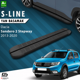 S-Dizayn Dacia Sandero 2 Stepway S-Line Siyah Yan Basamak 173 Cm 2013-2020
