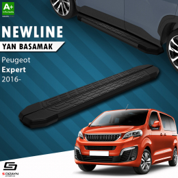 S-Dizayn Peugeot Expert 3 Uzun Şase NewLine Siyah Yan Basamak 243 Cm 2016 Üzeri