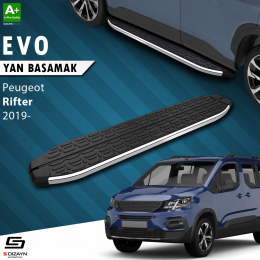 S-Dizayn Peugeot Rifter Uzun Şase Evo Krom Yan Basamak 213 Cm 2019 Üzeri