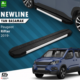 S-Dizayn Peugeot Rifter Uzun Şase NewLine Aluminyum Yan Basamak 219 Cm 2019 Üzeri