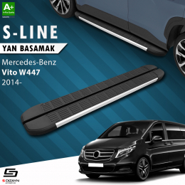 S-Dizayn Mercedes Vito W447 Uzun Şase S-Line Aluminyum Yan Basamak 253 Cm 2014 Üzeri