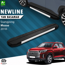 S-Dizayn Ssangyong Musso NewLine Aluminyum Yan Basamak 203 Cm 2018 Üzeri