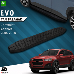 S-Dizayn Chevrolet Captiva Evo Siyah Yan Basamak 183 Cm 2006-2018