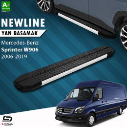 S-Dizayn Mercedes Sprinter W906 Kısa Şase NewLine Aluminyum Yan Basamak 269 Cm 2006-2019