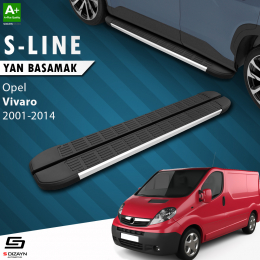 S-Dizayn Opel Vivaro A Uzun Şase S-Line Aluminyum Yan Basamak 263 Cm 2001-2014