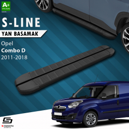 S-Dizayn Opel Combo D Uzun Şase S-Line Siyah Yan Basamak 223 Cm 2011-2018 A+ Kalite