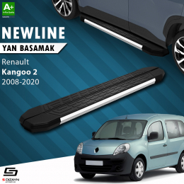 S-Dizayn Renault Kangoo 2 Uzun Şase NewLine Krom Yan Basamak 229 Cm 2008-2020