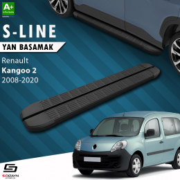 S-Dizayn Renault Kangoo 2 Uzun Şase S-Line Siyah Yan Basamak 223 Cm 2008-2020