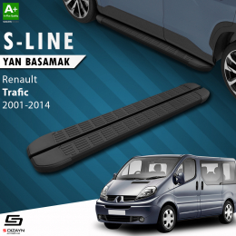 S-Dizayn Renault Trafic 2 Kısa Şase S-Line Siyah Yan Basamak 223 Cm 2001-2014