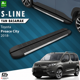 S-Dizayn Toyota Proace City Uzun Şase S-Line Krom Yan Basamak 213 Cm 2018 Üzeri