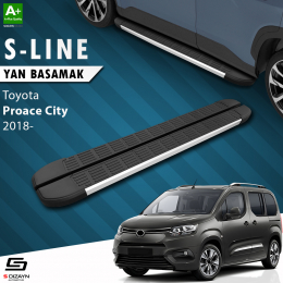 S-Dizayn Toyota Proace City Uzun Şase S-Line Aluminyum Yan Basamak 213 Cm 2018 Üzeri