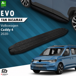 S-Dizayn VW Caddy 4 Evo Siyah Yan Basamak 193 Cm 2020 Üzeri