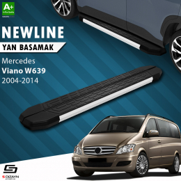S-Dizayn Mercedes Viano W639 Kısa Şase NewLine Aluminyum Yan Basamak 239 Cm 2004-2014