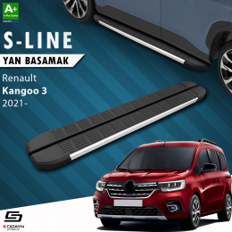 S-Dizayn Renault Kangoo 3 Uzun Şase S-Line Aluminyum Yan Basamak 223 Cm 2021 Üzeri