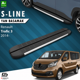 S-Dizayn Renault Trafic 3 Kısa Şase S-Line Aluminyum Yan Basamak 223 Cm 2014 Üzeri