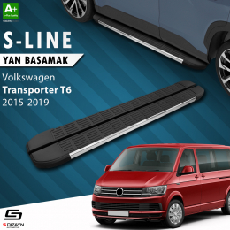 S-Dizayn VW Transporter T6 Uzun Şase S-Line Krom Yan Basamak 253 Cm 2015-2019