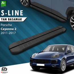S-Dizayn Porsche Cayenne 2 S-Line Siyah Yan Basamak 193 Cm 2011-2017
