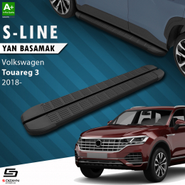 S-Dizayn VW Touareg 3 S-Line Siyah Yan Basamak 193 Cm 2018 Üzeri