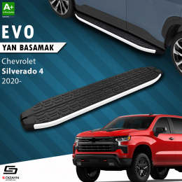 S-Dizayn Chevrolet Silverado 4 Uzun Şase Evo Aluminyum Yan Basamak 253 Cm 2020 Üzeri