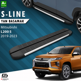 S-Dizayn Mitsubishi L200 5 Makyajlı S-Line Aluminyum Yan Basamak 203 Cm 2019-2023 A+ Kalite