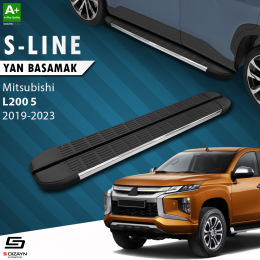 S-Dizayn Mitsubishi L200 5 Makyajlı S-Line Krom Yan Basamak 203 Cm 2019-2023 A+ Kalite